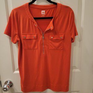 Orange Anne Klein Top Medium